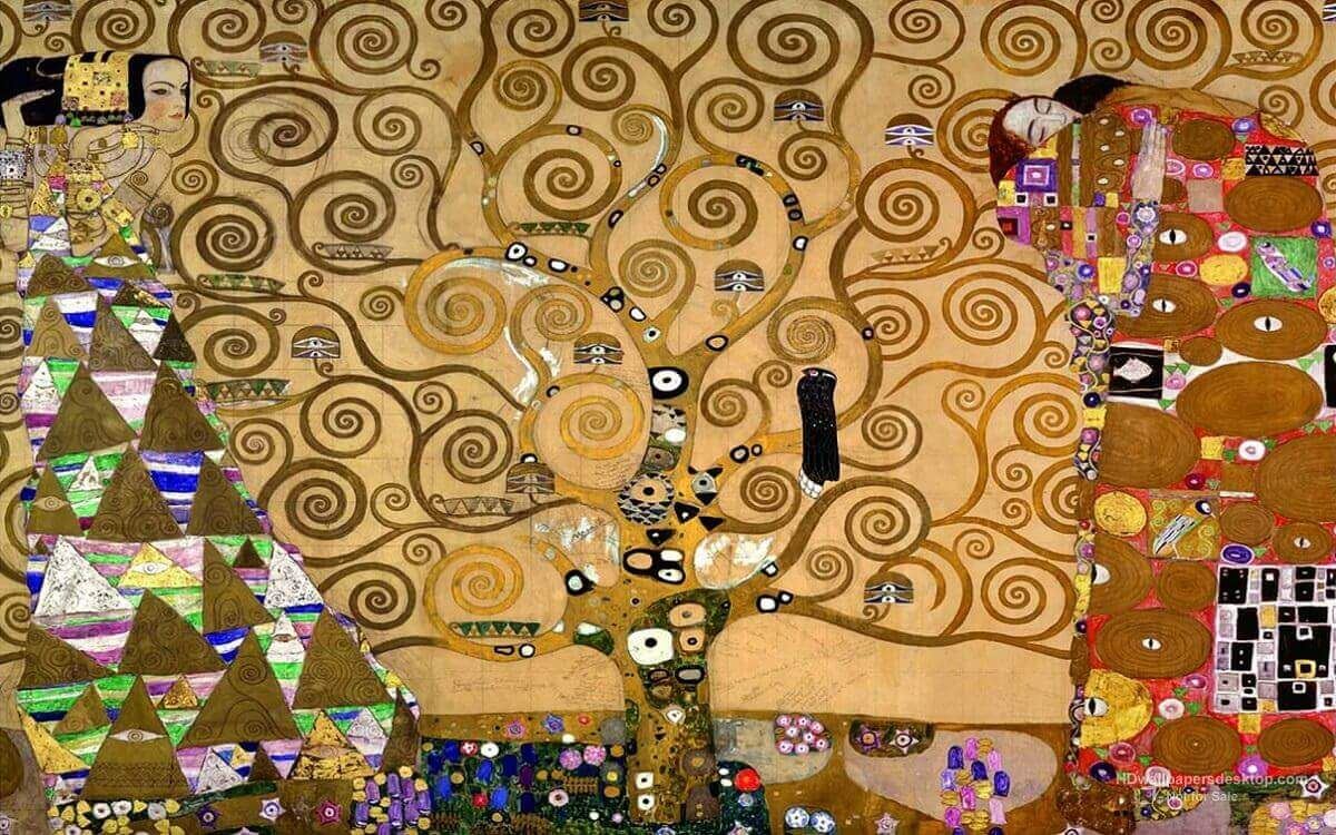 The Tree of Life, Stoclet Frieze by Gustav Klimt