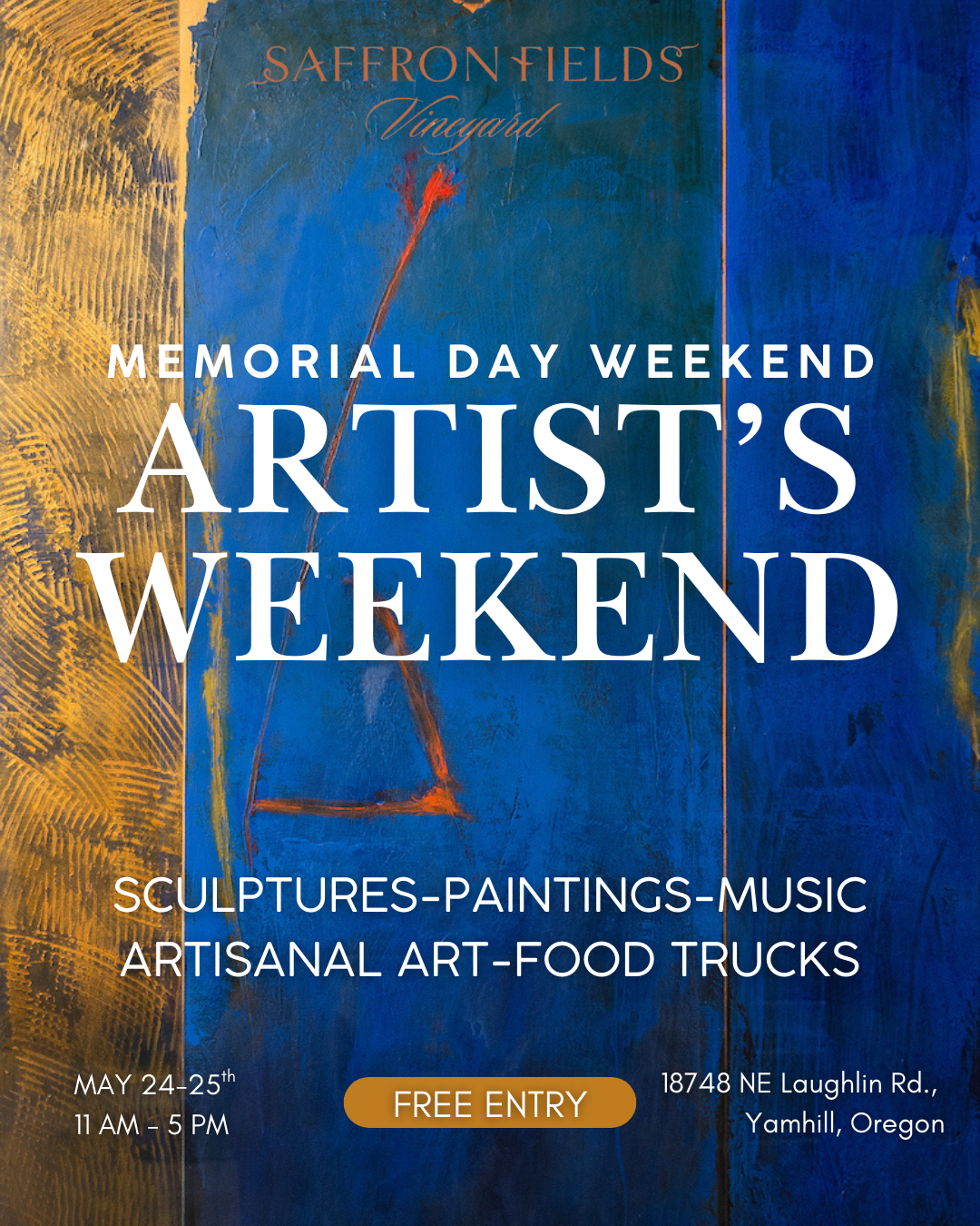Artist's Weekend at Saffron Fields Vineyard